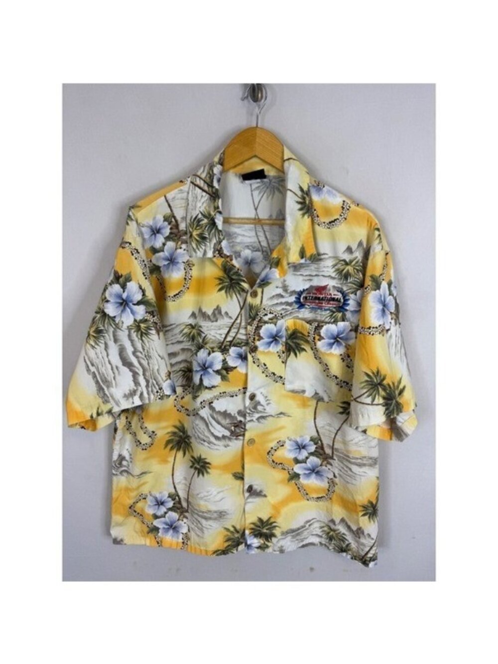 Toucan Dance Honda Superbike Classic Tropical Shirt Mens Large Yellow